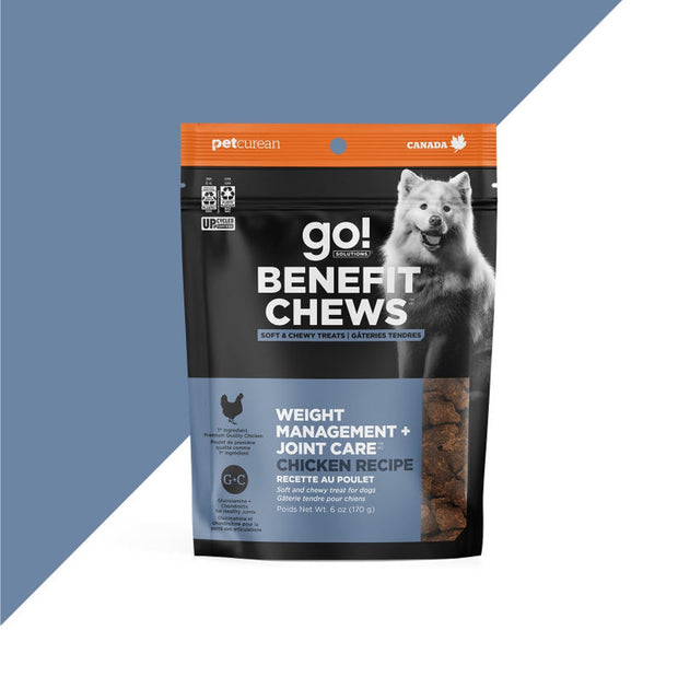 Petcurean Go! BENEFIT CHEWS WEIGHT MANAGEMENT + JOINT CARE CHICKEN DOG TREATS