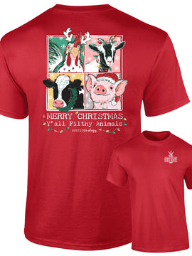 Southernology® Filthy Animals Christmas Unisex Comfort Colors Tee