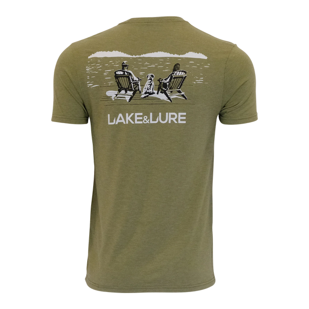 LAKE&LURE DOG DAYS BLEND TEE - UNISEX - OLIVE GREEN