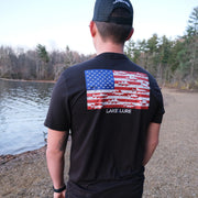 LAKE&LURE PATRIOT FISH BLEND SHORT SLEEVE TEE - UNISEX- Black