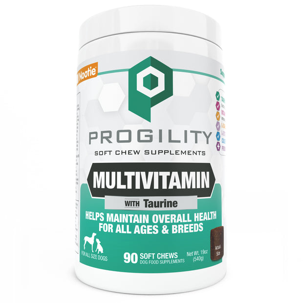 Progility Multivitamin with Taurine Soft Chew Dog Supplement - Veterinarian Formulated