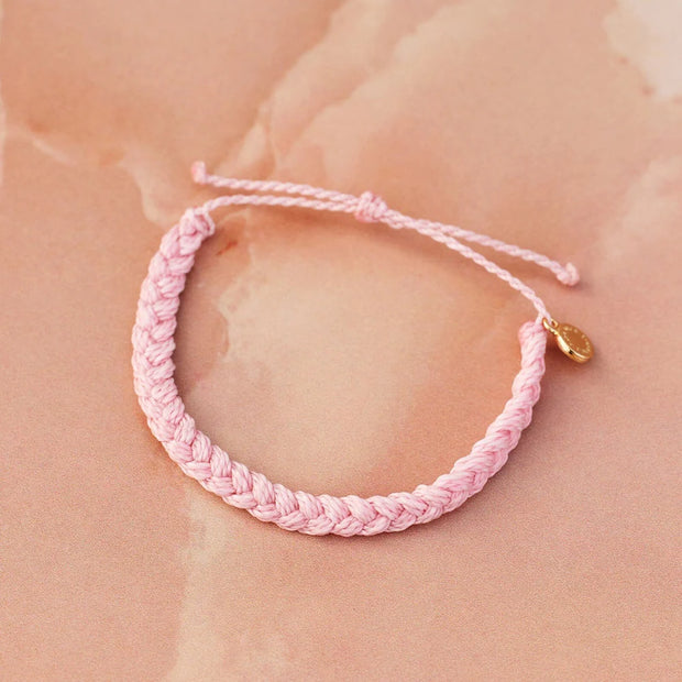 Pura Vida Baby Pink Braided Bracelet