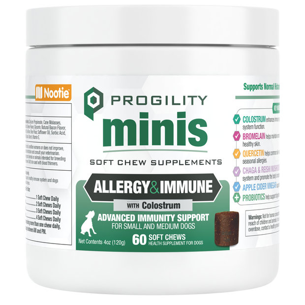 Progility Allergy Relief with Colostrum Soft Chew Dog Supplement - Veterinarian Formulated