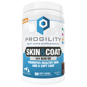 Progility Skin & Coat with Krill Oil Soft Chew Dog Supplement - Veterinarian Formulated