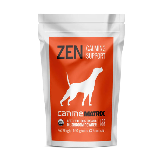 Canine Matrix Zen Calming Support Mushroom Powder Supplement - 100 Servings