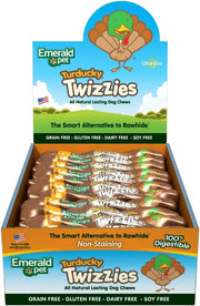 EMERALD PET Twizzies Stick- Turducky Dog Treats- Great Alternative to Rawhide 6"