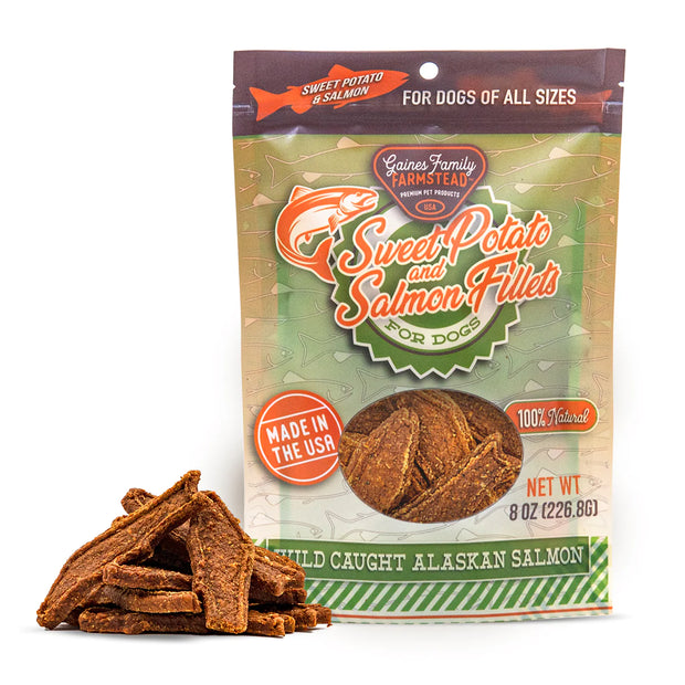 Gaines Family Farmstead Sweet Potato and Salmon Fillets Dog Treats - 8 Oz