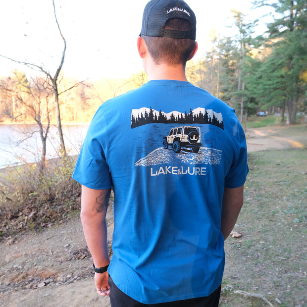 LAKE&LURE OVERLOOK COTTON TEE - UNISEX - Beacon Blue