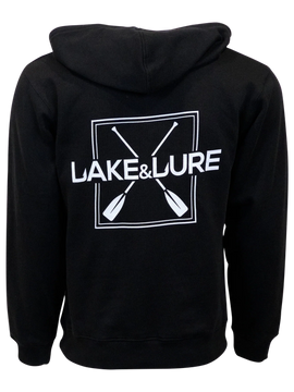 LAKE&LURE Paddle Crew Summit Unisex Fleece Hoodie- Deep Black