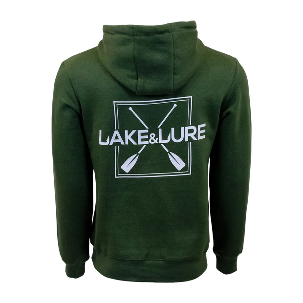 LAKE&LURE Paddle Crew Ridgeline Unisex Fleece Hoodie- Army Green