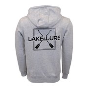 LAKE&LURE Paddle Crew Ridgeline Unisex Fleece Hoodie- Heather Gray