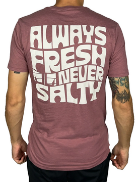 LAKE&LURE Always Fresh Tee- Vintage Rose/ White Triblend Short Sleeve