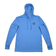 LAKE&LURE JON SQUATCH ROAMER, Triblend Long Sleeve- Azure Blue/White