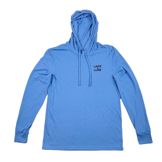 LAKE&LURE JON SQUATCH ROAMER, Triblend Long Sleeve- Azure Blue/White