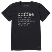 Life is Good Coffee Defined Women's Crusher Short Sleeve Shirt - CLEARANCE