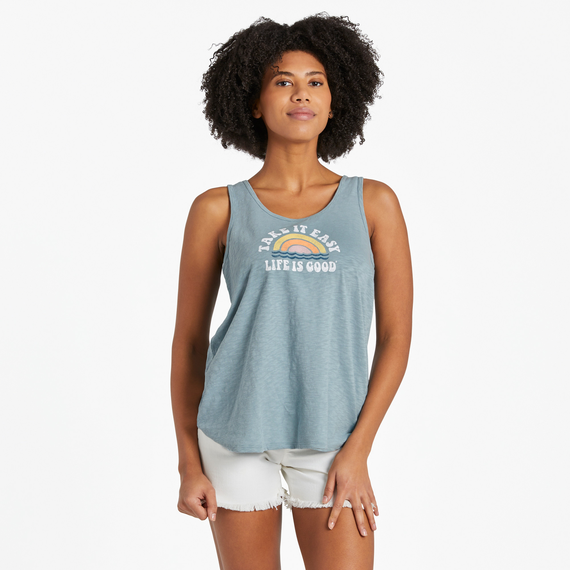 Life is Good Take it Easy Women's Textured Slub Tank - CLEARANCE