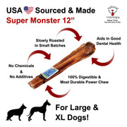 Natural Cravings 12" Super Monster Bully Sticks