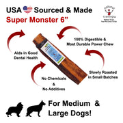 Natural Cravings 6" Super Monster Bully Sticks