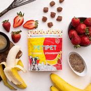 Petipet Bananas and Strawberries Plant Based Soft & Chewy Dog Treats