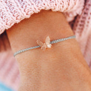 Pura Vida Butterfly in Flight Light Gray Bracelet