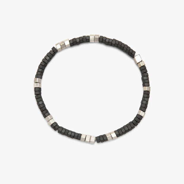 Pura Vida Men's Faceted Pyrite Bead Stretch Bracelet