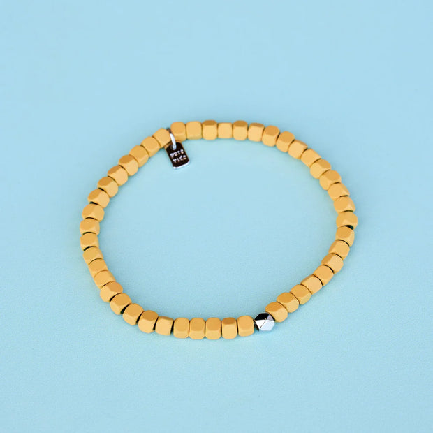 Pura Vida Yellow Hematite Stretch Bracelet