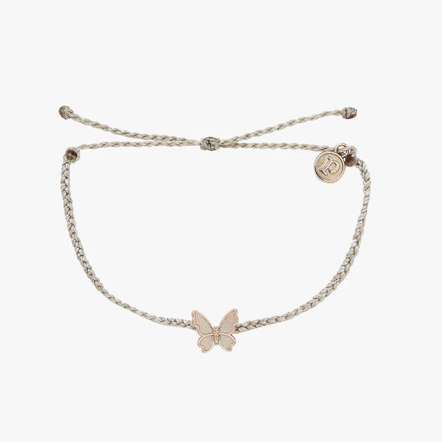 Pura Vida Butterfly in Flight Light Gray Bracelet