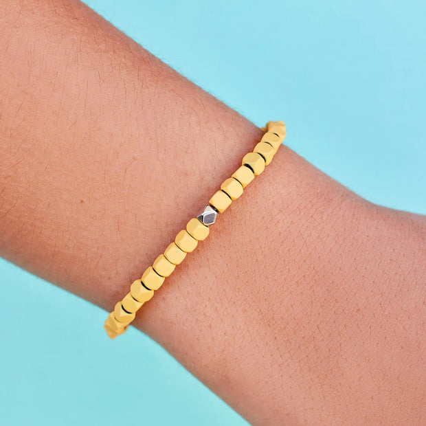 Pura Vida Yellow Hematite Stretch Bracelet