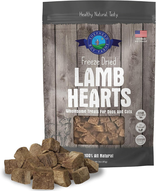 Shepherd Boy Farms Freeze Dried Lamb Heart TREATS FOR DOGS & CATS