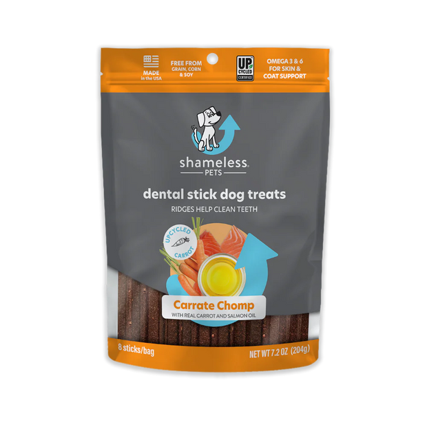 SHAMELESS PETS Carrate Chomp Dental Sticks Dog Treats