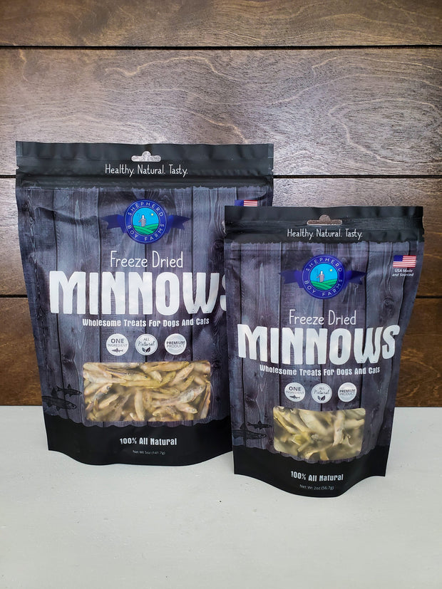 Shepherd Boy Farms Freeze Dried Minnows TREATS FOR DOGS & CATS