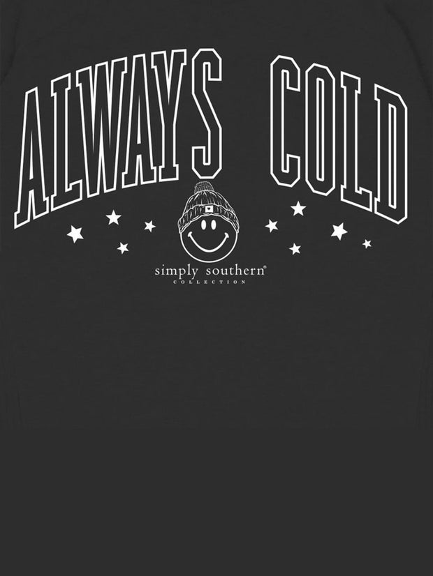 Simply Southern Always Cold Black Crew