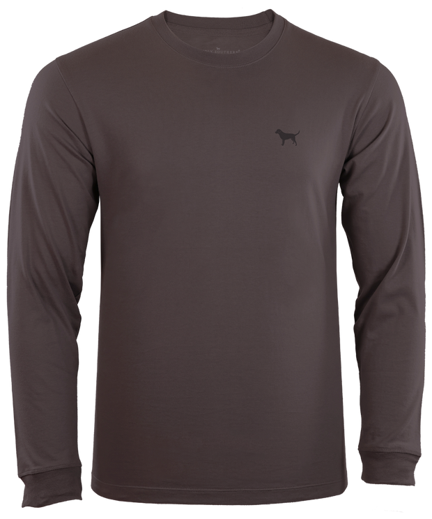 Simply Southern Brown Dog Graphite Gray Long Sleeve