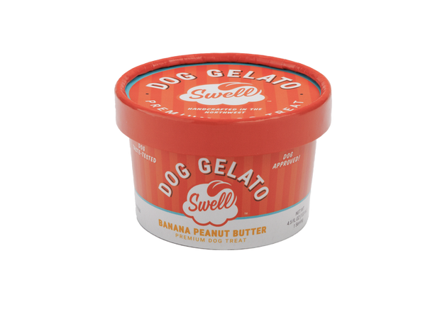 Swell Gelato- Banana Peanut Butter Frozen Gelato for Dogs - 4.5 Oz