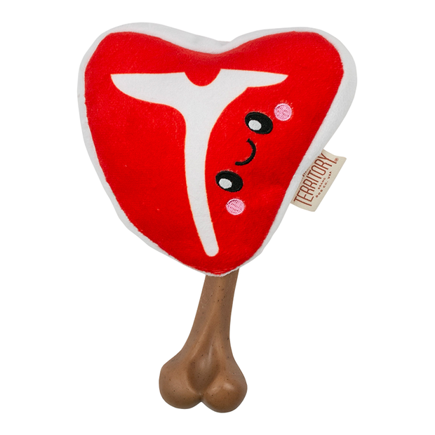 Original Territory 2 in 1 Steak on Bone Dog Toy