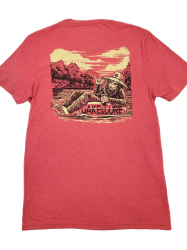 LAKE&LURE TUBE SQUATCH Blend Tee-Unisex- Rise Up Red