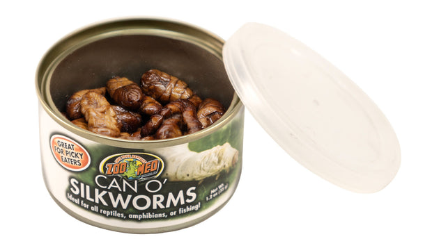 ZOO MED Can O' Silkworms - GREAT FOR PICKY EATERS