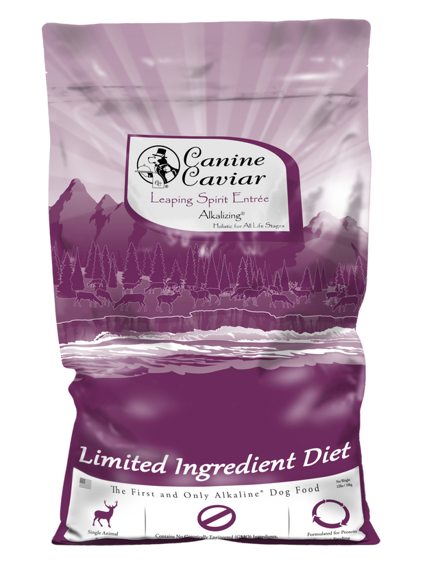 Canine Caviar Leaping Spirit Venison & Pearl Millet Limited Ingredient Dog Food (For Dogs with Allergies) - First and Only Alkaline Dog Food