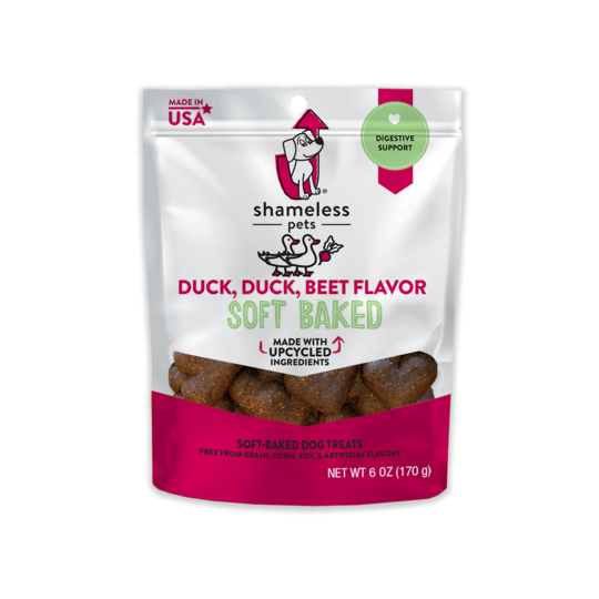 SHAMELESS PETS Duck, Duck, Beet Soft Baked Dog Treat