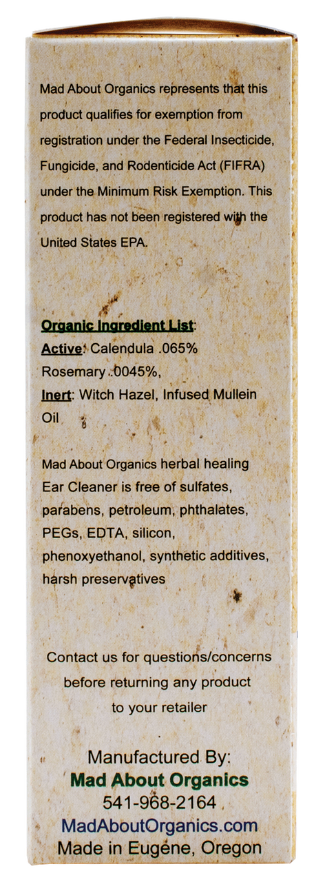 MAD ABOUT ORGANICS Healing Ear Cleaner - For Dogs and Cats