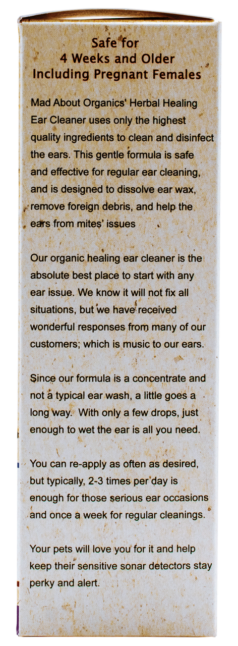 MAD ABOUT ORGANICS Healing Ear Cleaner - For Dogs and Cats