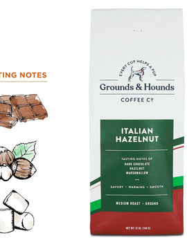 GROUNDS AND HOUNDS Seasonal Flavor- Italian Hazelnut Coffee