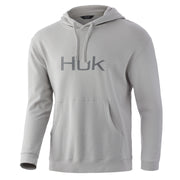 HUK LOGO MENS COTTON HOODIE- Oyster