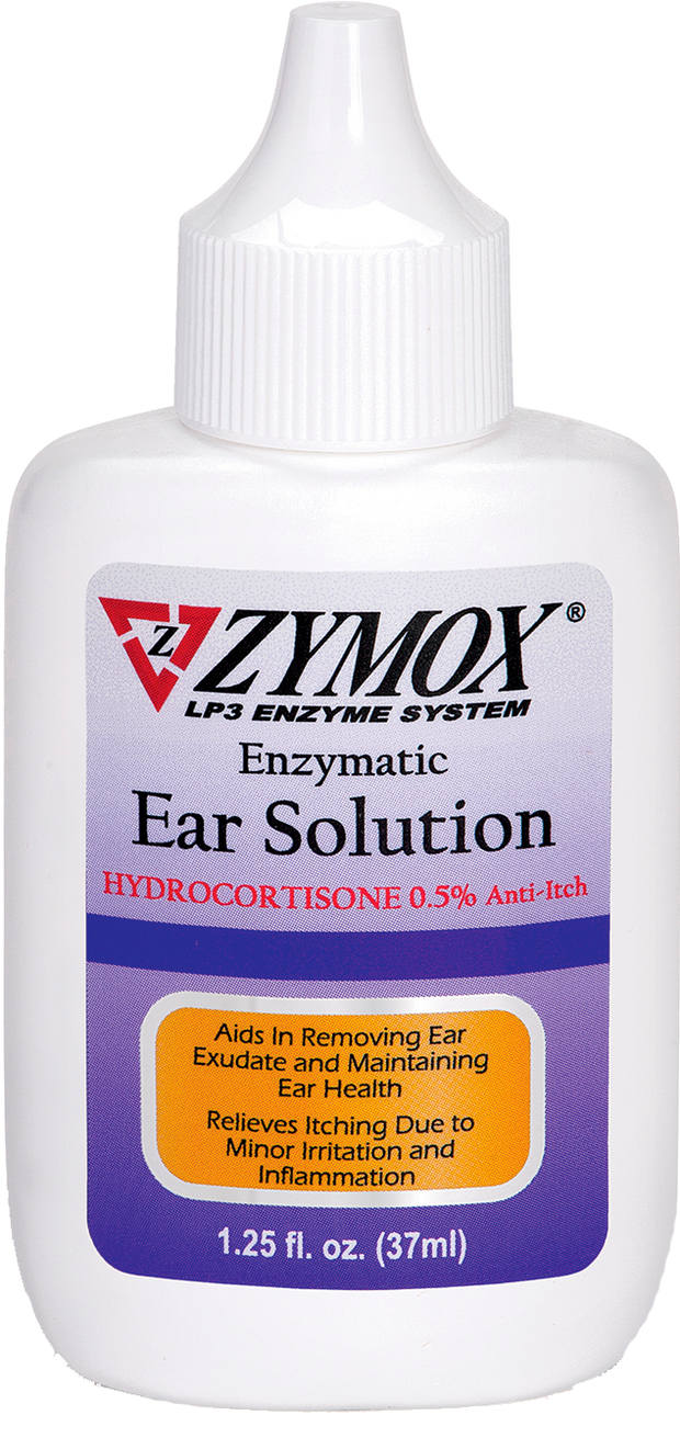 ZYMOX Enzymatic Ear Solution w/ Hydrocortisone - For Dogs, Cats, and Small Animals