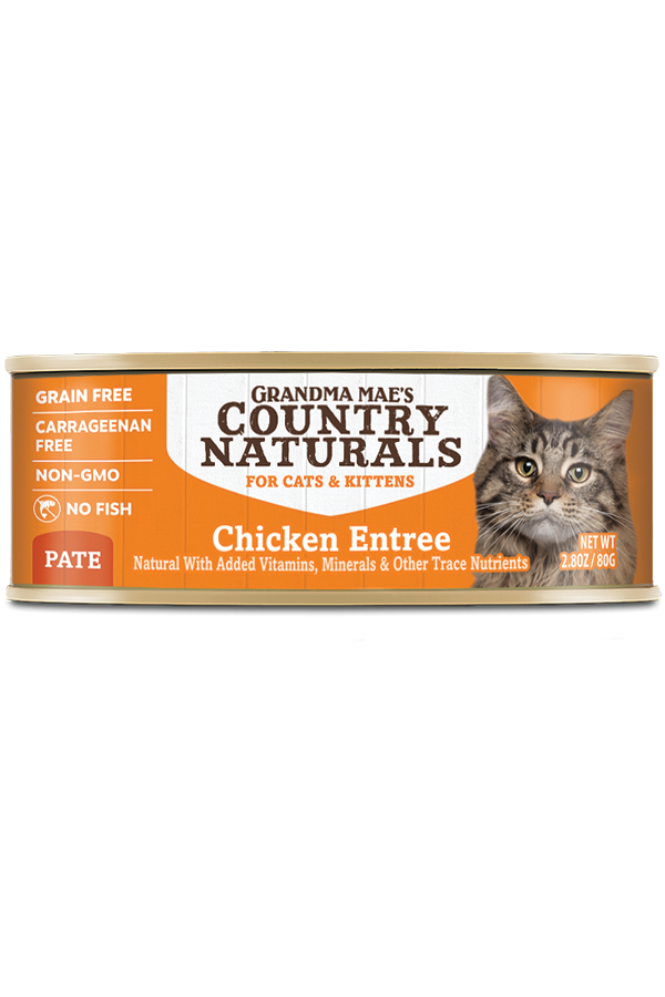 COUNTRY NATURALS Grain Free Chicken Pate (No Fish) Canned Cat Food-  For Cats + Kittens