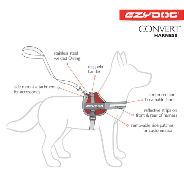 EZYDog Convert Dog Harness - Corduroy