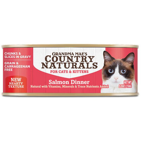 COUNTRY NATURALS Grain Free Salmon Slices in Gravy Canned Cat Food-  For Cats + Kittens