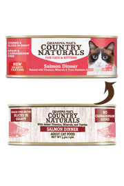 COUNTRY NATURALS Grain Free Salmon Slices in Gravy Canned Cat Food-  For Cats + Kittens