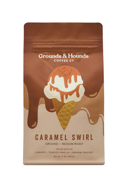 Grounds and Hounds Holiday Flavor Caramel Swirl Blend Medium Roast Coffee