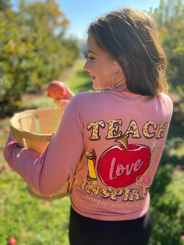 Simply Southern Teach Love Inspire Long Sleeve Shirt - Clearance